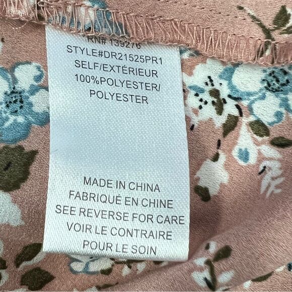 DR2 by Daniel Rainn Ditsy Floral Pintuck Cap Sleeve Blouse, Size XS Dusty Rose - Picture 11 of 12